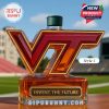 Close up of VT logo whiskey bottle with green cap on a football field!