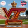 VT logo whiskey bottle with gold crown cap on a football field!
