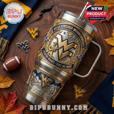 West Virginia Mountaineers 40oz Tumbler With Handle