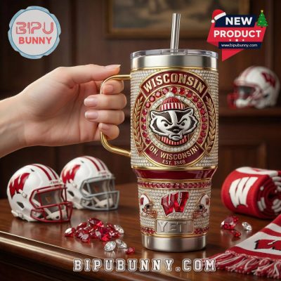 Wisconsin Badgers 40oz Tumbler With Handle