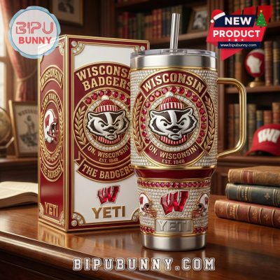Wisconsin Badgers 40oz Tumbler With Handle