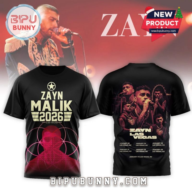 Zayn Malik 2026 Las Vegas Black 3D Shirt