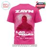 Zayn Malik Las Vegas Tour 3D Shirt - Pink background with tour dates and Zayn's signature design.