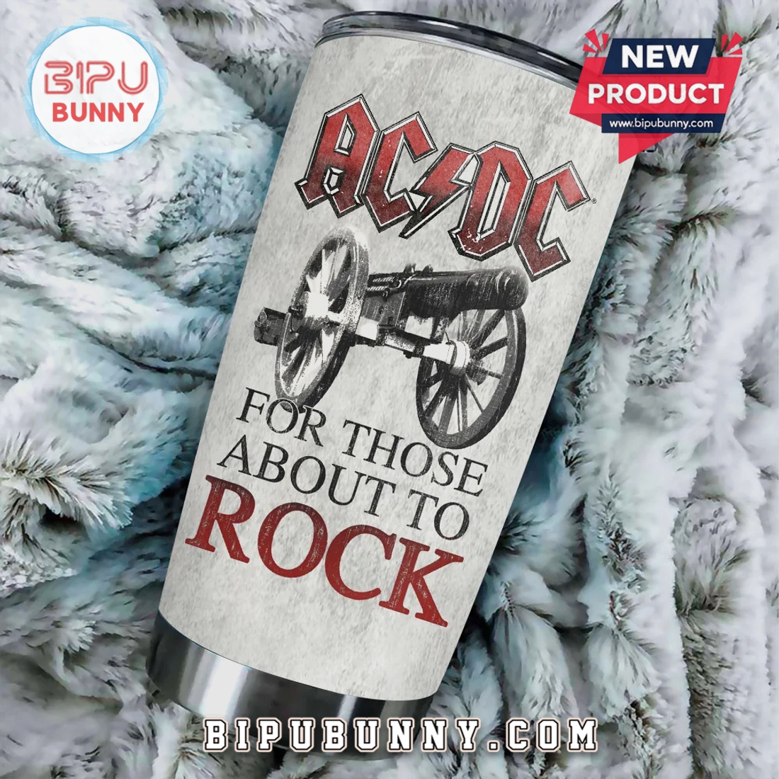 AC DC For Those About to Rock Band, Premium Stainless Steel Tumbler AC DC For Those About to Rock Band, Premium Stainless Steel Tumbler
