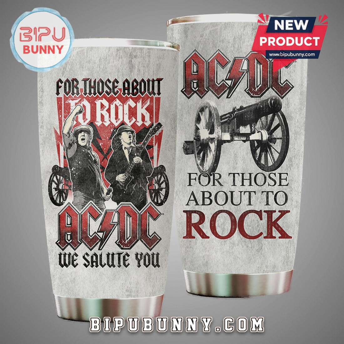 AC DC For Those About to Rock Band, Premium Stainless Steel Tumbler AC DC For Those About to Rock Band, Premium Stainless Steel Tumbler