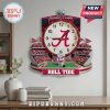 Alabama Crimson Tide stadium wall clock featuring the team logo and mascot.!