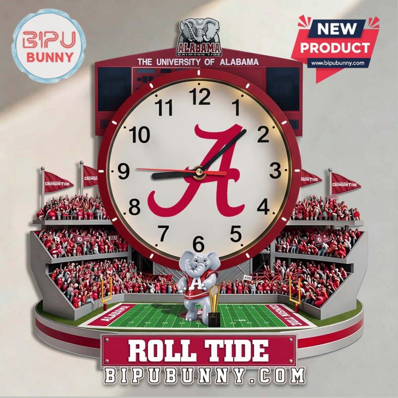 Alabama Crimson Tide 3D Stadium Visual Effect Decorative Wall Clock