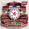 Alabama Crimson Tide stadium wall clock featuring an elephant mascot and the team's logo!