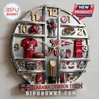 Alabama Crimson Tide 3D Visual Effect Decorative Wall Clock