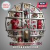 Crimson Tide Fan Clock features football memorabilia and team logos.!