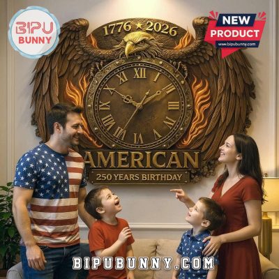 American 250th Anniversary Eagle 3D Decorative Wall Clock