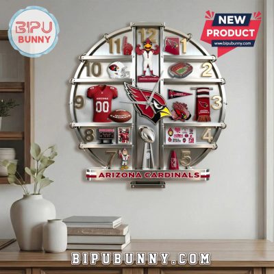 Arizona Cardinals 3D Visual Effect Home Decor Wall Clock Arizona Cardinals 3D Visual Effect Home Decor Wall Clock
