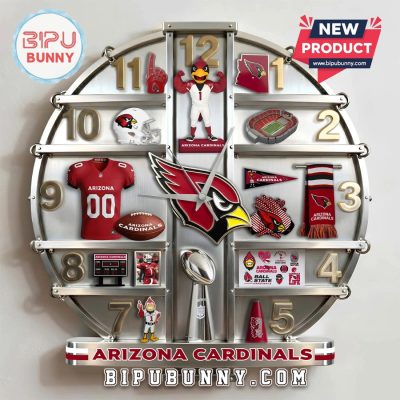 Arizona Cardinals 3D Visual Effect Home Decor Wall Clock