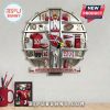 Arizona Cardinals themed wall clock with team logo and memorabilia accents for each hour marker.!