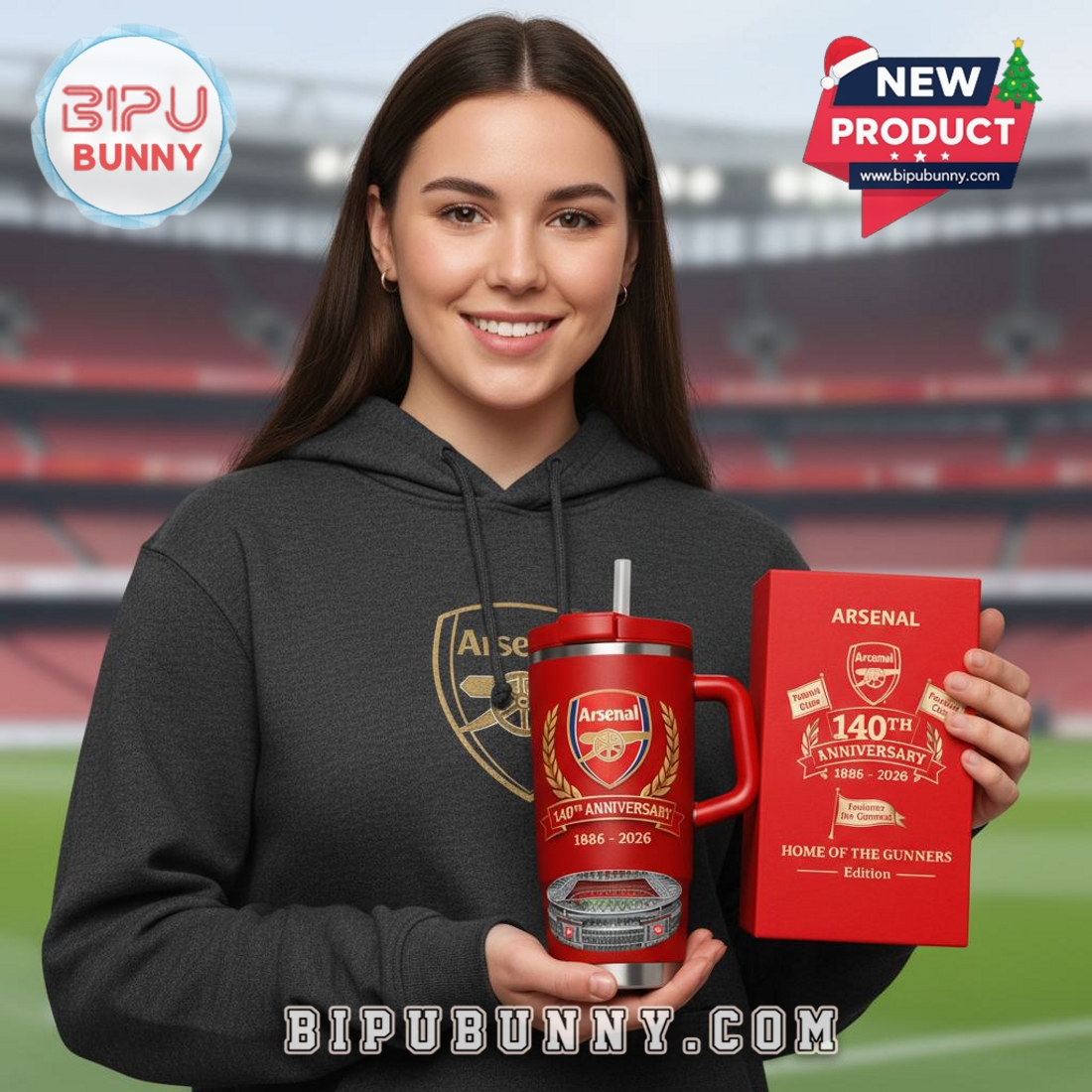 Arsenal FC Stadium 140th Anniversary Insulated Tumbler Arsenal FC Stadium 140th Anniversary Insulated Tumbler