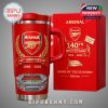 Arsenal FC 140th Anniversary Insulated Tumbler - Emirates Stadium design keeps drinks hot or cold.