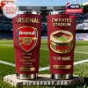 Arsenal FC tumbler with Arsenal logo, Emirates Stadium, and customizable name option.!