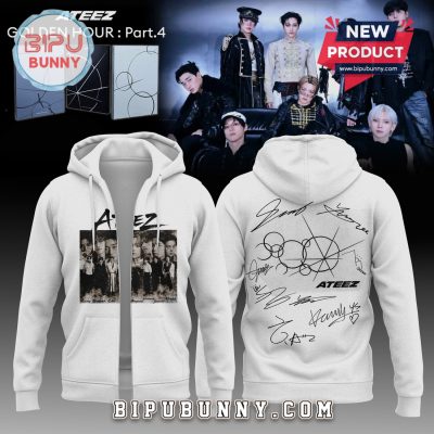 ATEEZ Golden Hour Part.4 Signature Graphic Print Zip Hoodie