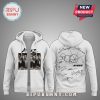 White zip hoodie featuring an ATEEZ group photo and member autographs design.!