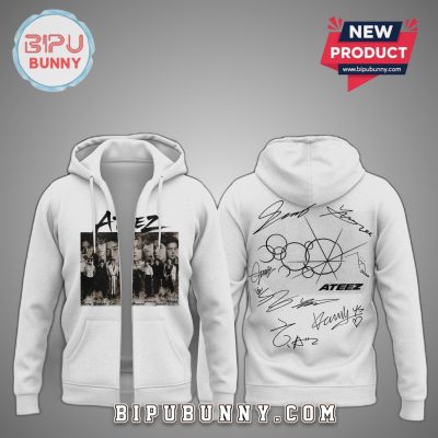 ATEEZ Golden Hour Part.4 Signature Graphic Print Zip Hoodie