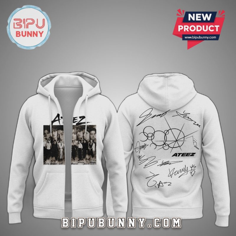 ATEEZ Golden Hour Part.4 Signature Graphic Print Zip Hoodie