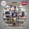 Auburn Tigers themed clock featuring team colors, logo, mascot and football gear.!