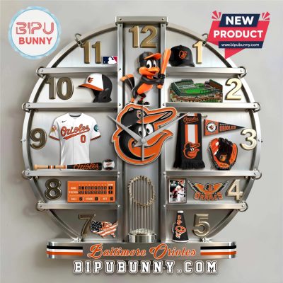 Baltimore Orioles 3D Visual Effect Home Decorative Wall Clock
