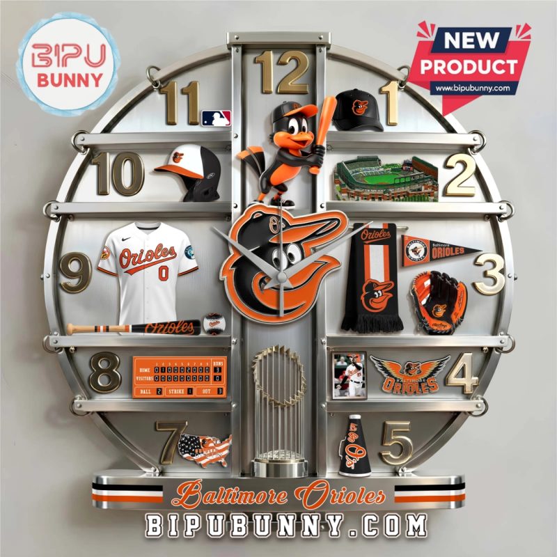Baltimore Orioles 3D Visual Effect Home Decorative Wall Clock Baltimore Orioles 3D Visual Effect Home Decorative Wall Clock