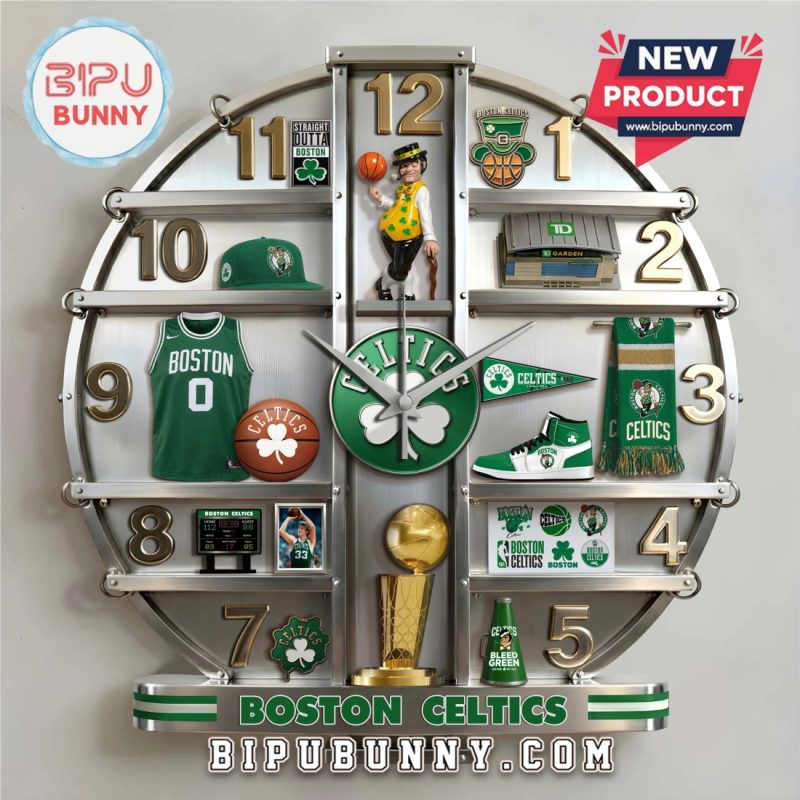 Boston Celtics 3D Visual Effect Home Decor Wall Clock