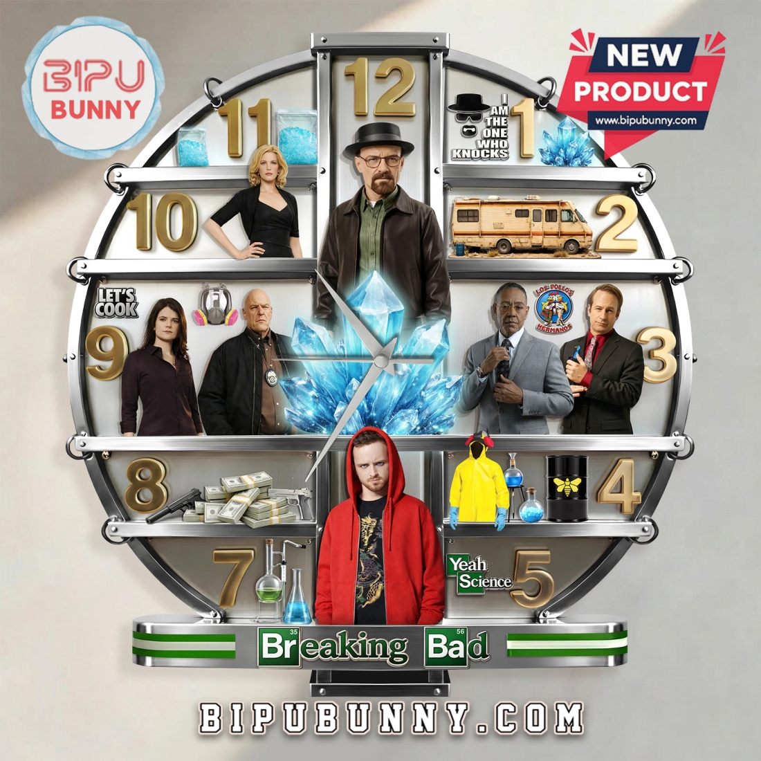 Breaking Bad 3D Effect Decorative Wall Clock Breaking Bad 3D Effect Decorative Wall Clock