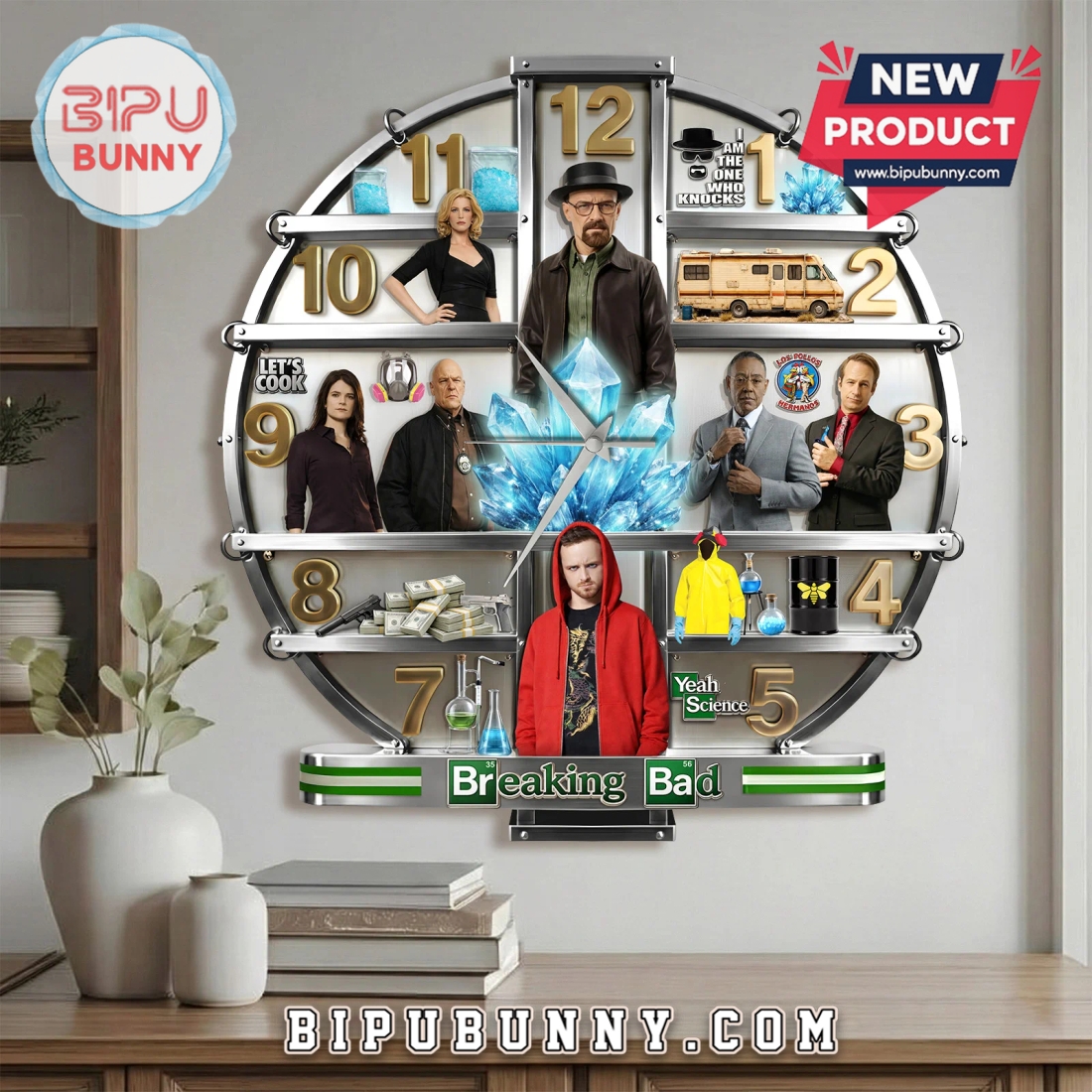 Breaking Bad 3D Effect Decorative Wall Clock Breaking Bad 3D Effect Decorative Wall Clock