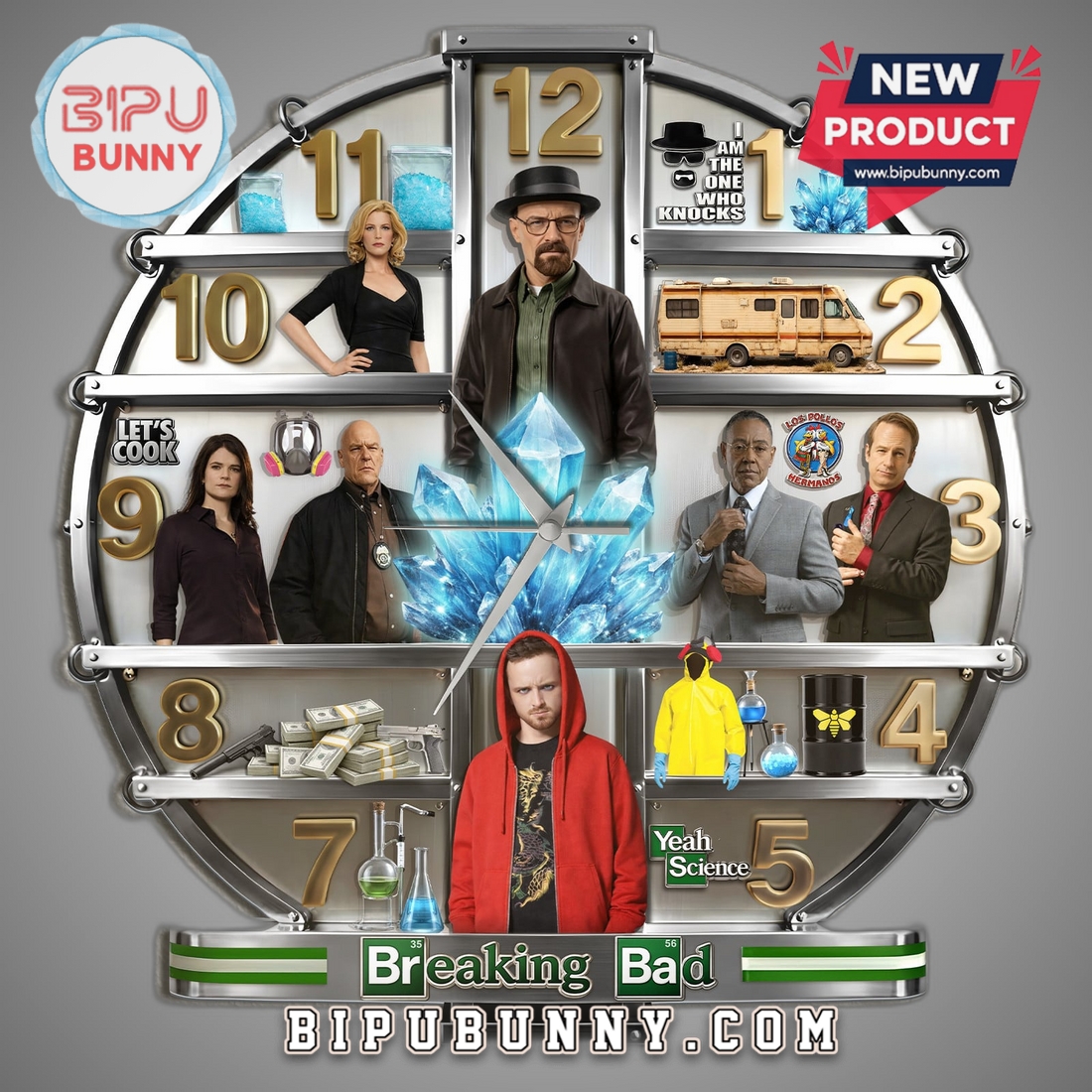 Breaking Bad 3D Effect Decorative Wall Clock Breaking Bad 3D Effect Decorative Wall Clock