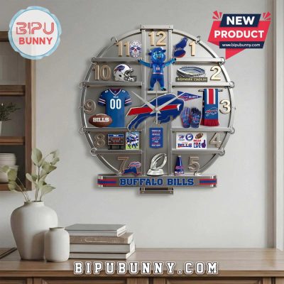 Buffalo Bills 3D Effect Fan Collectible Wall Clock