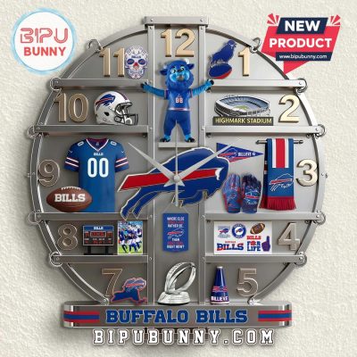 Buffalo Bills 3D Effect Fan Collectible Wall Clock