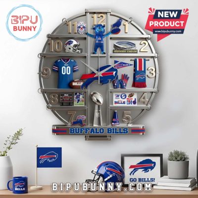 Buffalo Bills 3D Visual Effect Decorative Wall Clock Buffalo Bills 3D Visual Effect Decorative Wall Clock