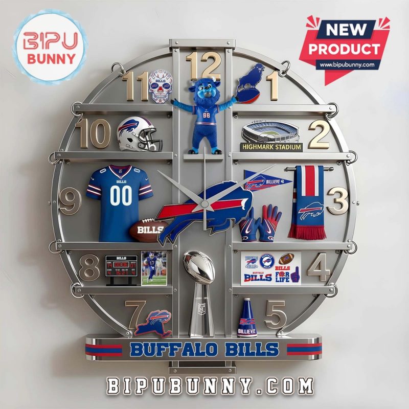 Buffalo Bills 3D Visual Effect Decorative Wall Clock Buffalo Bills 3D Visual Effect Decorative Wall Clock
