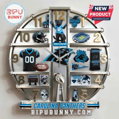 Carolina Panthers 3D Visual Effect Home Decor Wall Clock