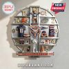 Chicago Bears decorative wall clock with team memorabilia.!