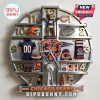 Chicago Bears memorabilia clock with team-themed items for each hour marker.!