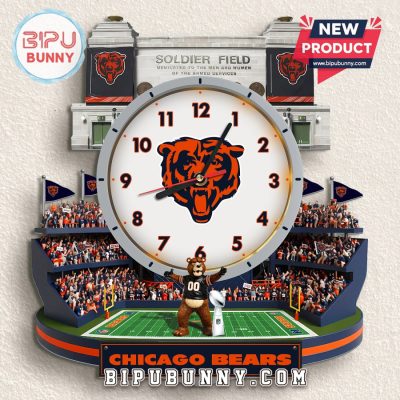 Chicago Bears Soldier Field Stadium 3D Effect Wall Clock