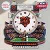 Chicago Bears stadium-themed wall clock featuring the team logo and a stadium backdrop.!