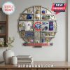 Chicago Cubs themed wall clock, featuring team memorabilia as numbers.!