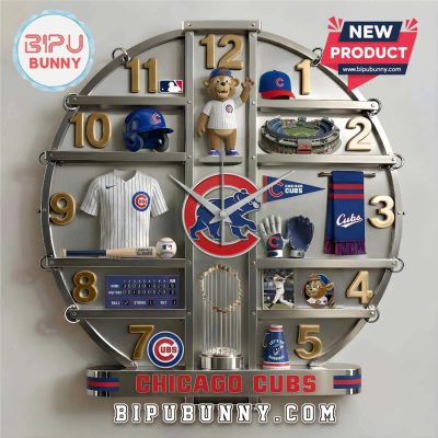 Chicago Cubs 3D Effect Decorative Wall Clock