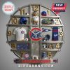 Chicago Cubs themed clock face with baseball merchandise displayed instead of numbers.!