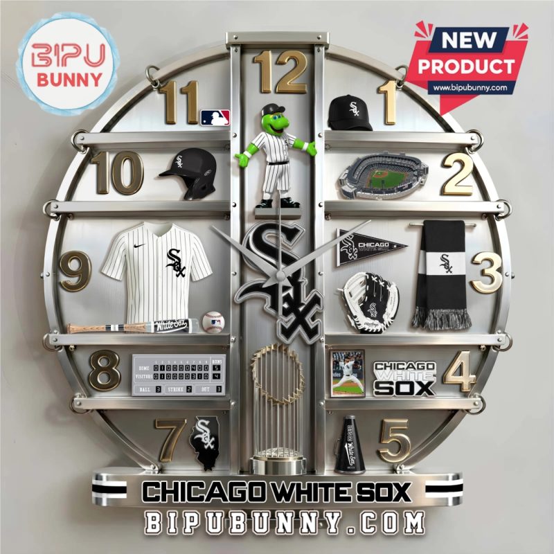 Chicago White Sox 3D Visual Effect Home Decor Wall Clock Chicago White Sox 3D Visual Effect Home Decor Wall Clock