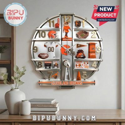 Cleveland Browns 3D Visual Effect Decorative Wall Clock
