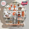 Cleveland Browns memorabilia themed clock with football jersey, helmet, stadium and other Browns-related items.!