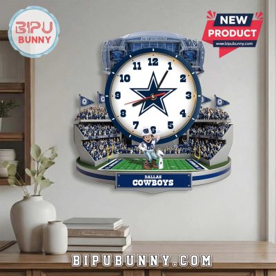 Dallas Cowboys 3D Effect Home Decor Wall Clock