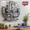 Dallas Cowboys themed wall clock featuring team memorabilia as hour markers.!
