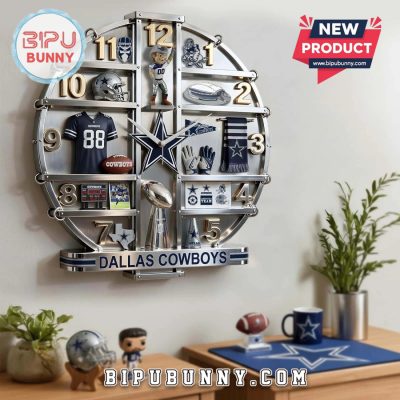 Dallas Cowboys 3D Visual Effect Home Decorative Wall Clock